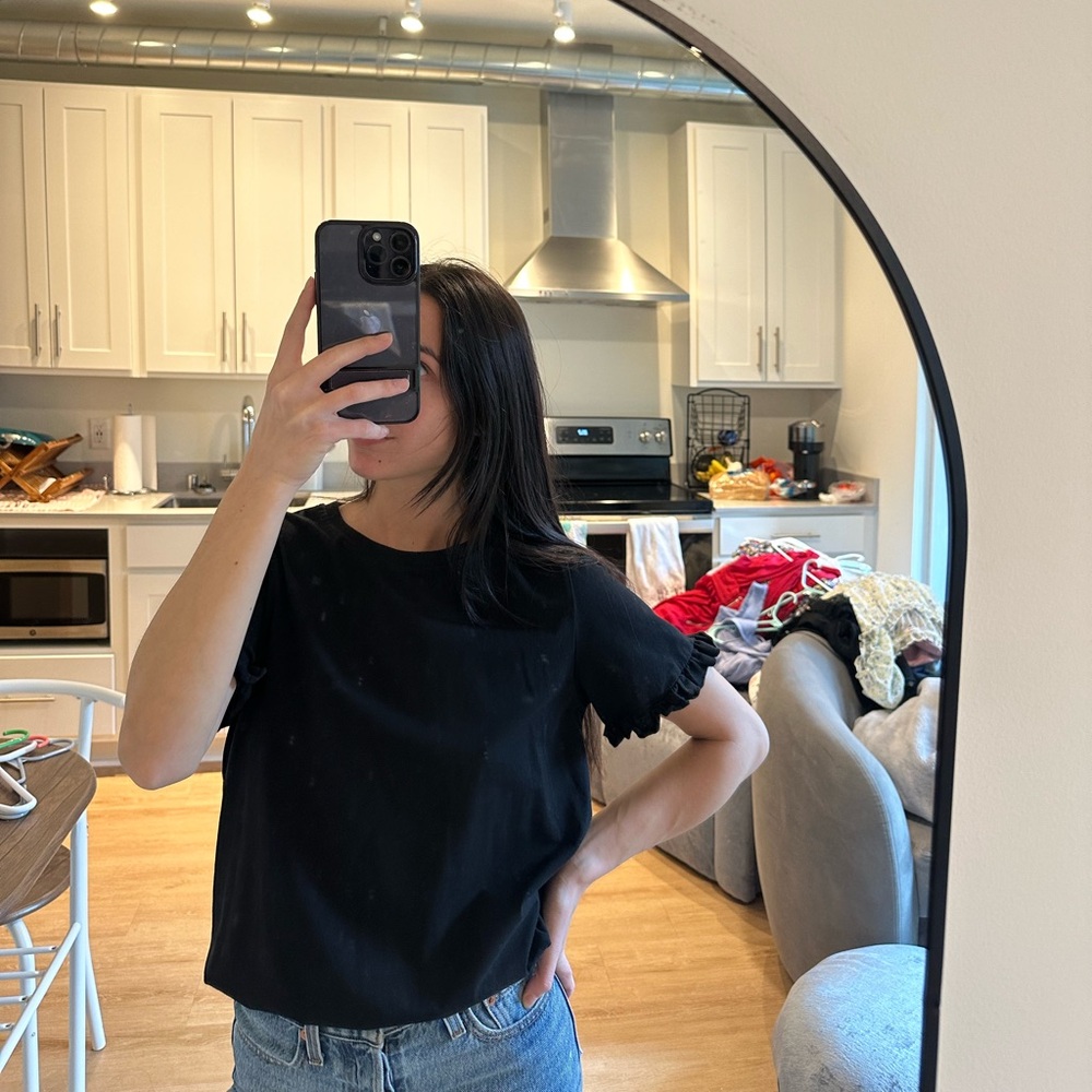 Oh Polly Black Short Sleeve Tee - XS